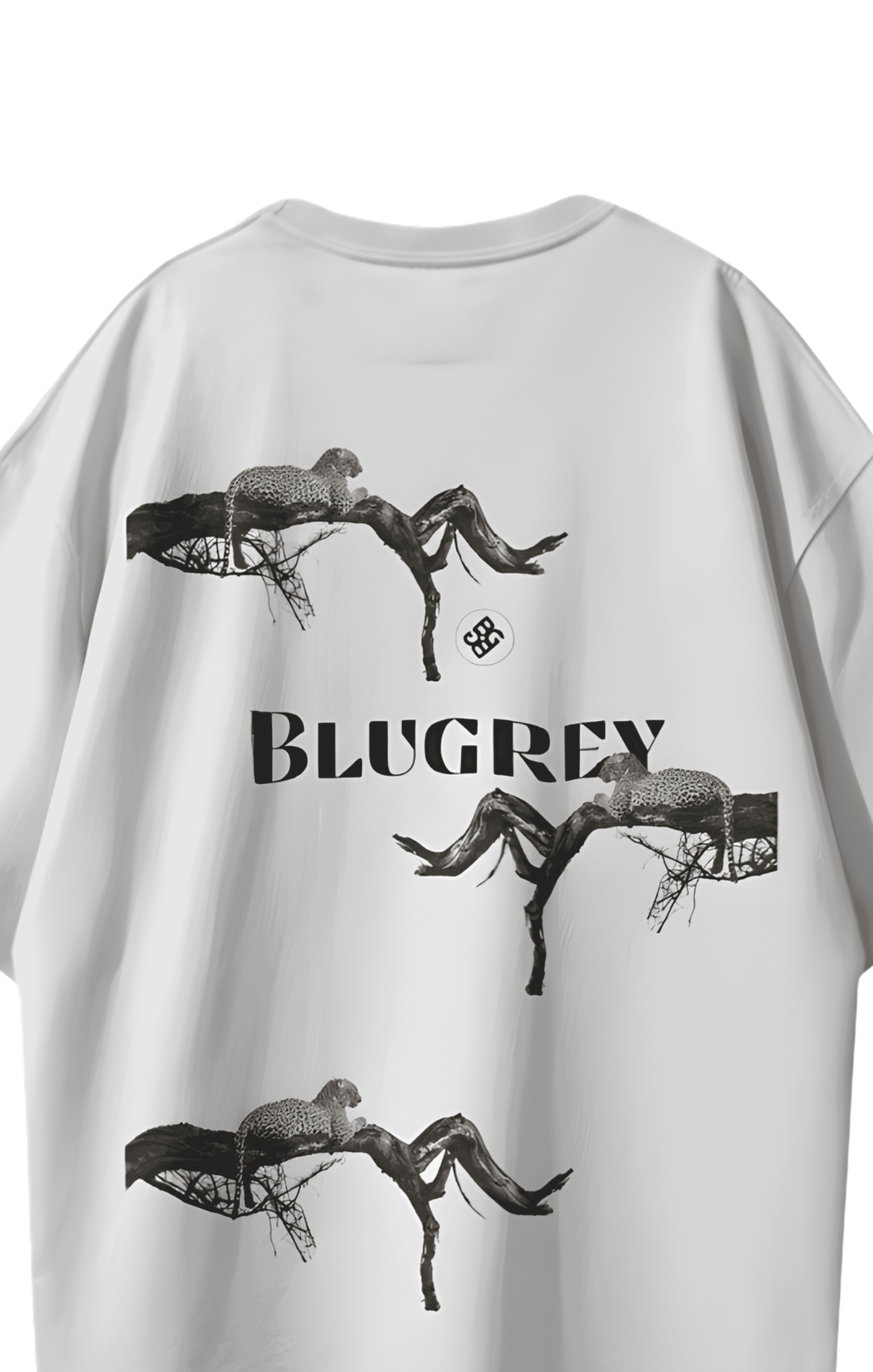 WILD LEOPARD TREE WHITE T-SHIRT