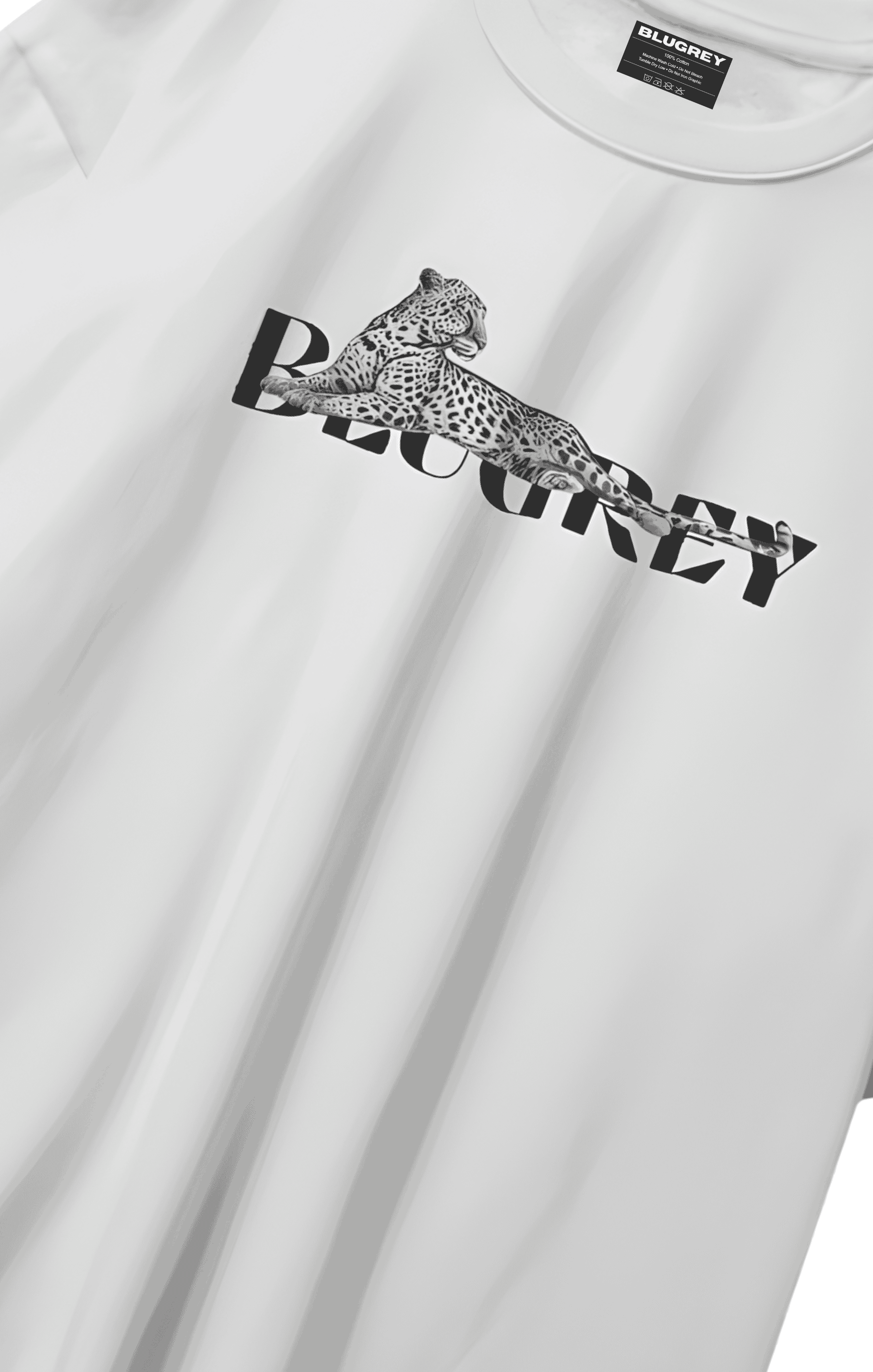 WILD LEOPARD TREE WHITE T-SHIRT