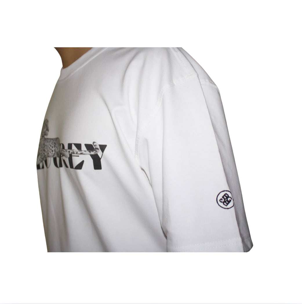 BLUGREY LEOPARD FLOW OVERSIZED T-SHIRT