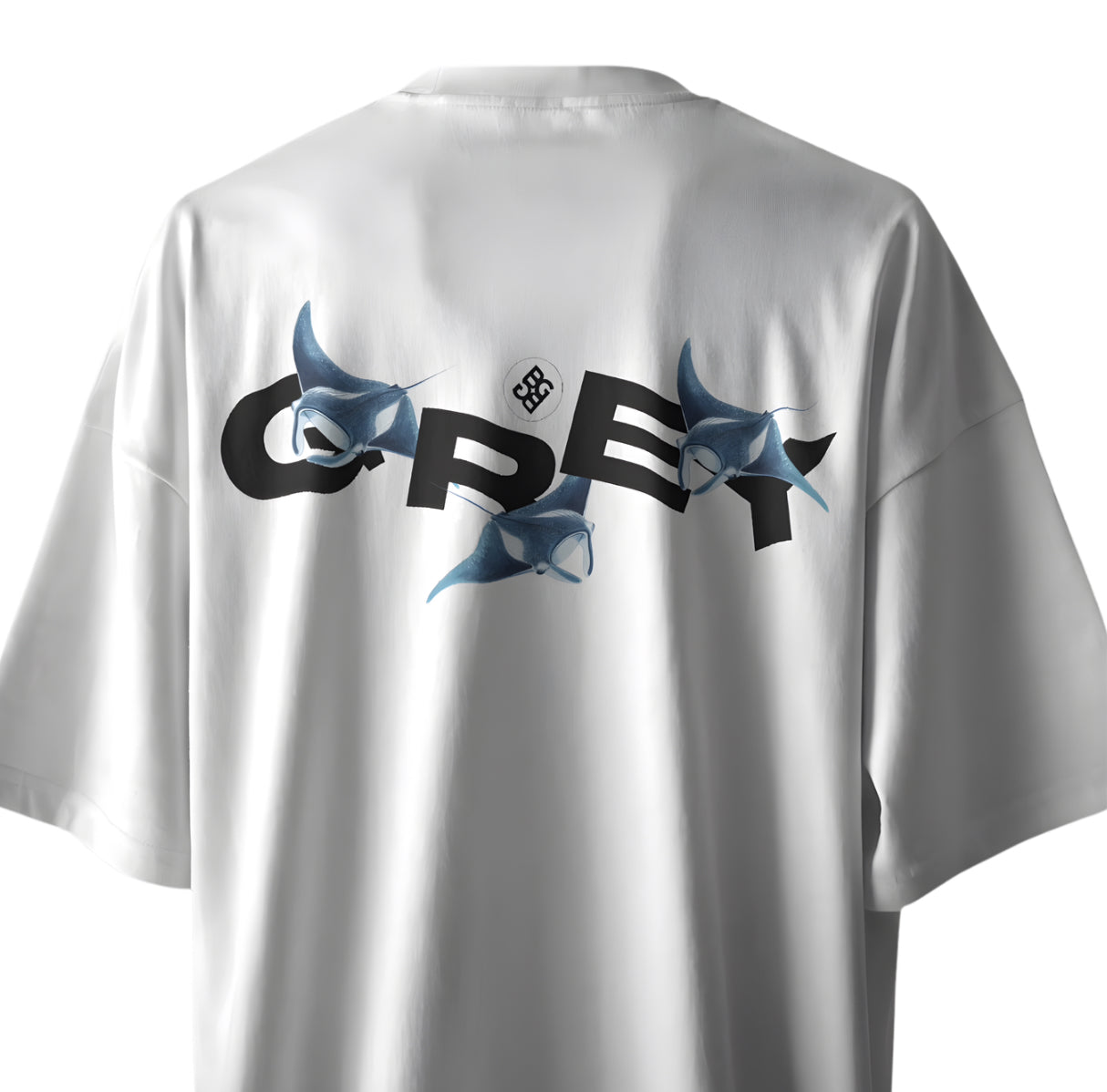 BLU OPEN SEA OVERSIZED WHITE T-SHIRT