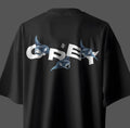 BLU OPEN SEA OVERSIZED BLACK T-SHIRT