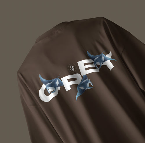 BLU OPEN SEA OVERSIZED BROWN T-SHIRT