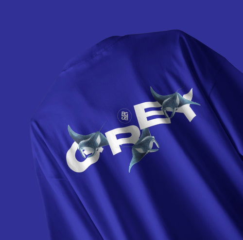 BLU OPEN SEA OVERSIZED DARK BLUE T-SHIRT