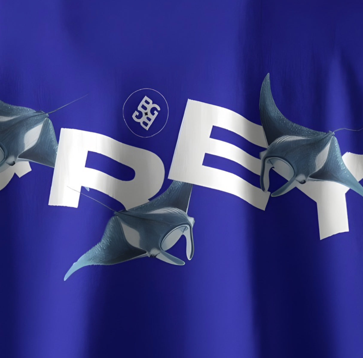 BLU OPEN SEA OVERSIZED DARK BLUE T-SHIRT