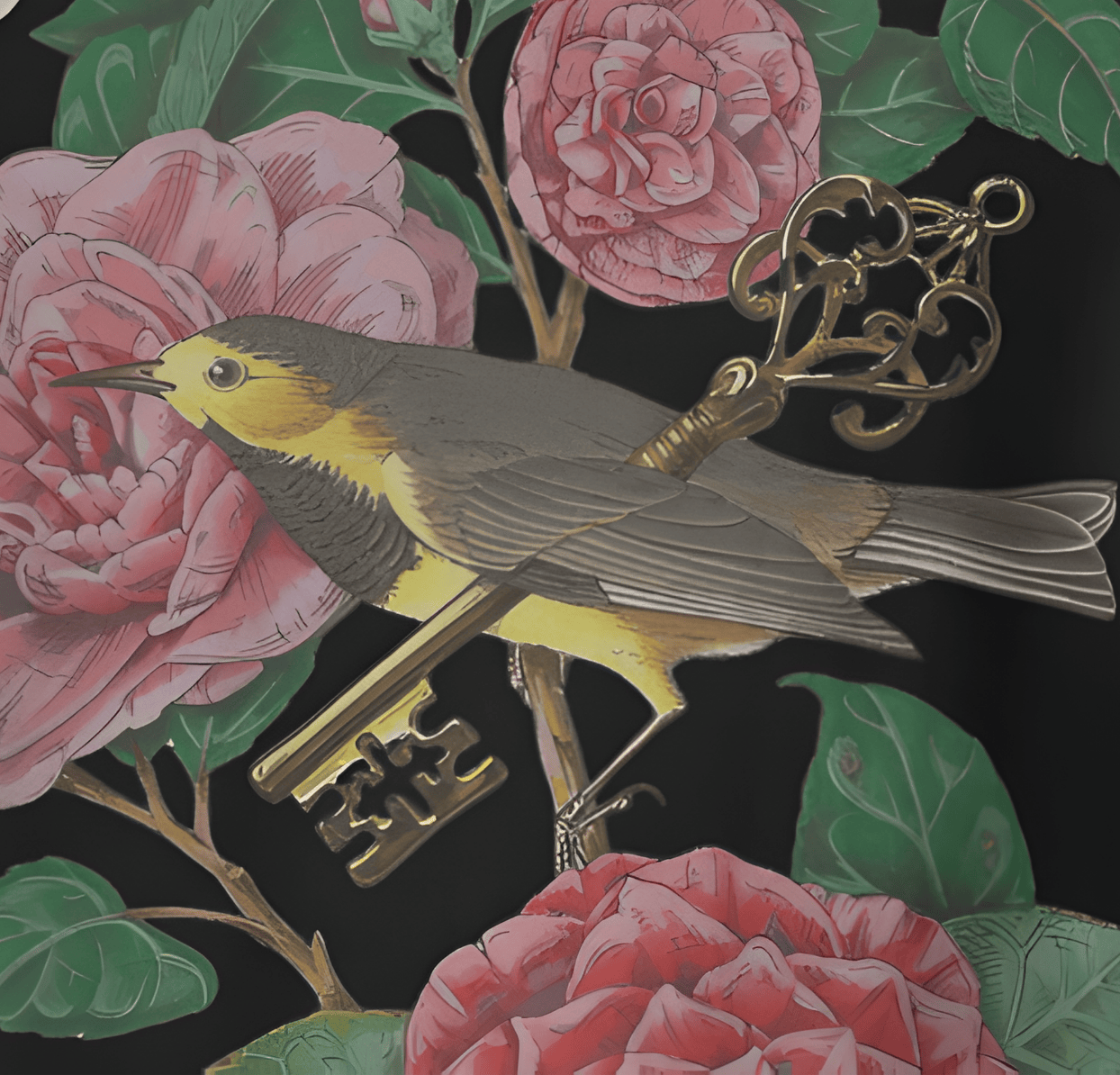 VINTAGE BIRD BLOOM T-SHIRT