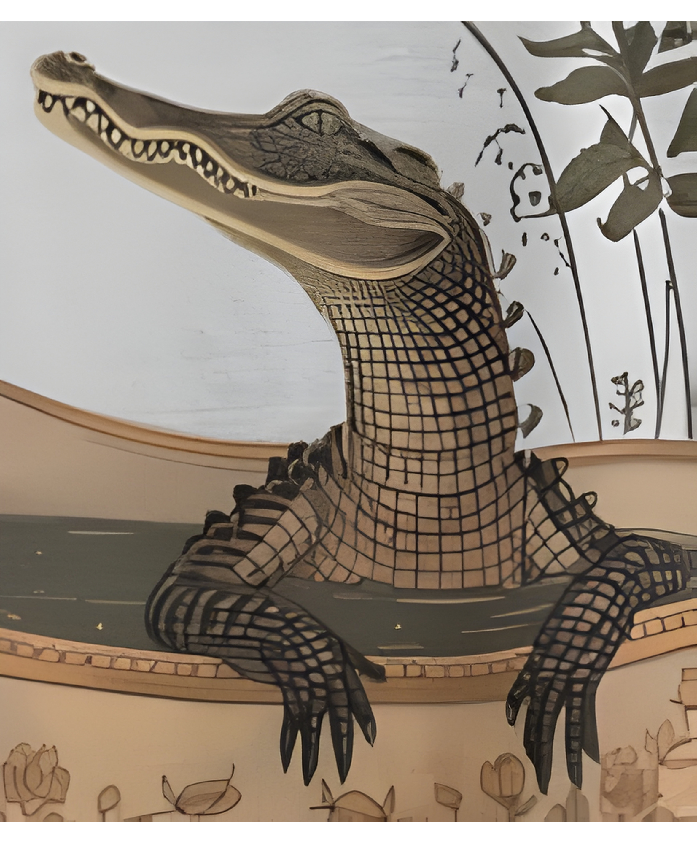 VINTAGE REPTILE FLORAL BATH T-SHIRT