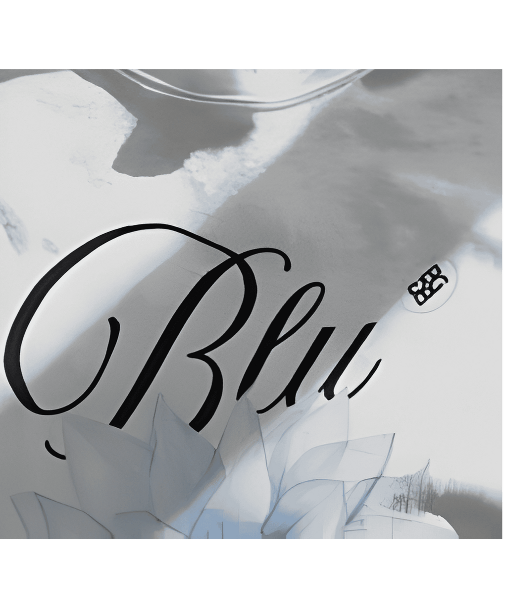 COLD BLUGREY BLOOM T-SHIRT