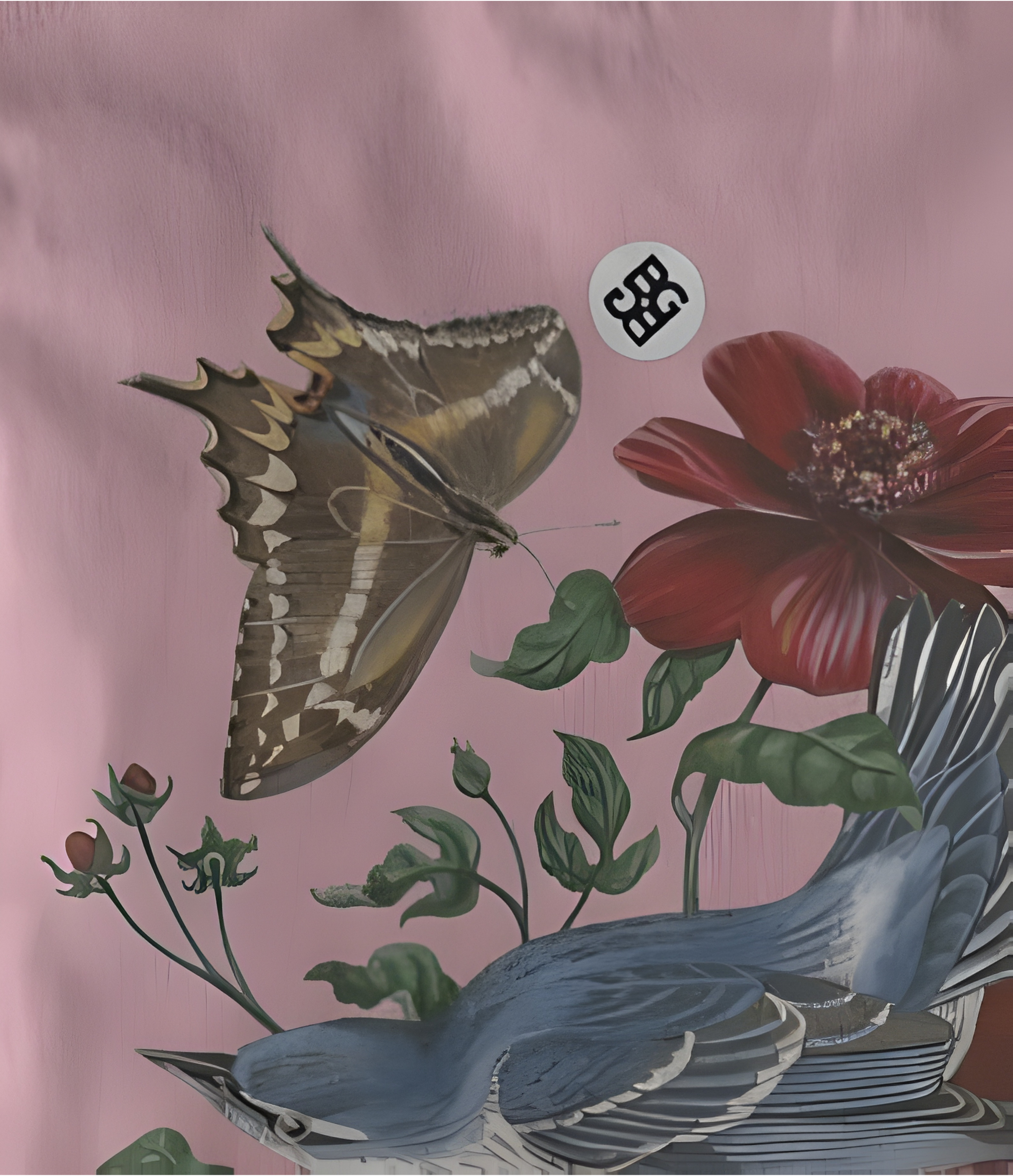 BLUEBIRD GARDEN ART T-SHIRT