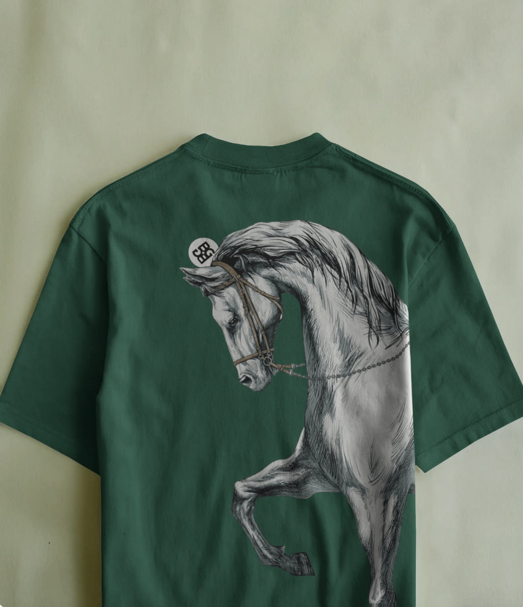 MAJESTIC HORSE PRINT T-SHIRT