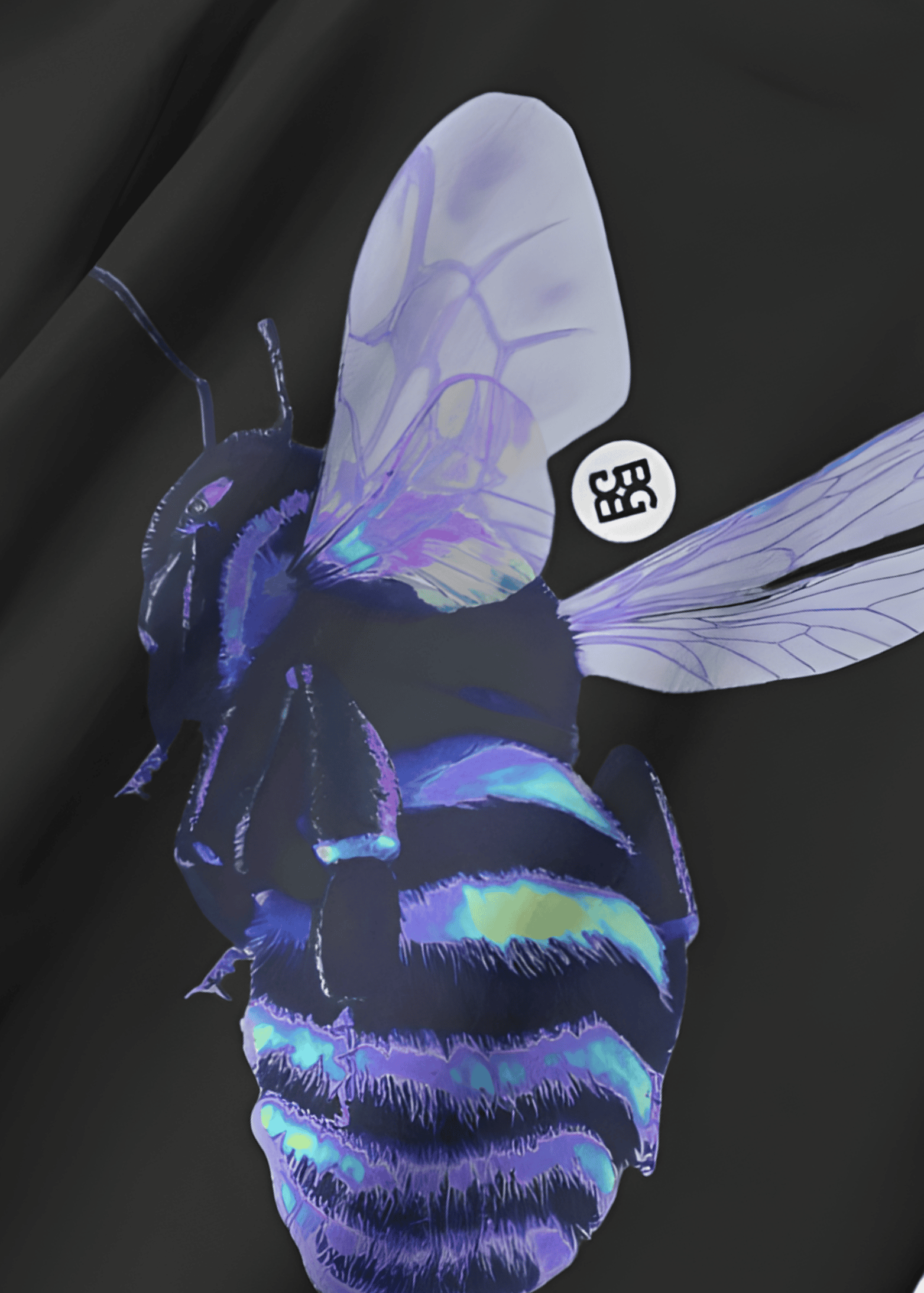 BLUE BEE BLACK T-SHIRT