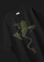 BLACK GRAPHIC FROG T-SHIRT