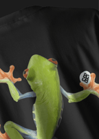 BLACK GRAPHIC FROG T-SHIRT