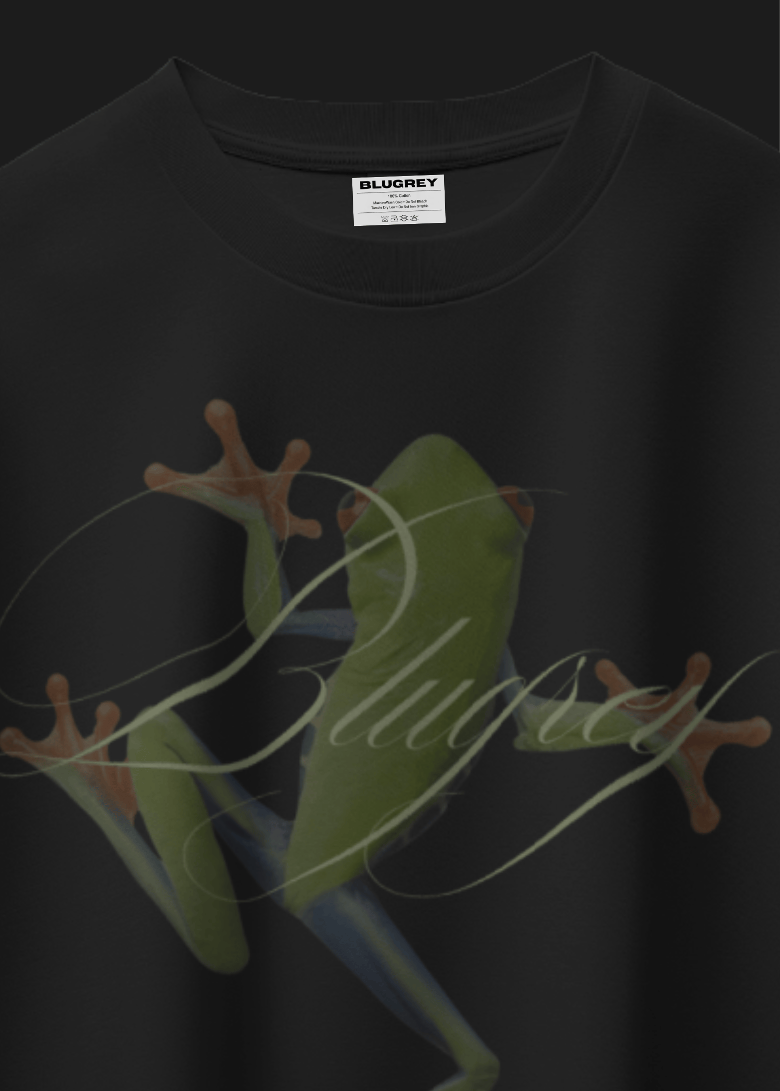 BLACK GRAPHIC FROG T-SHIRT