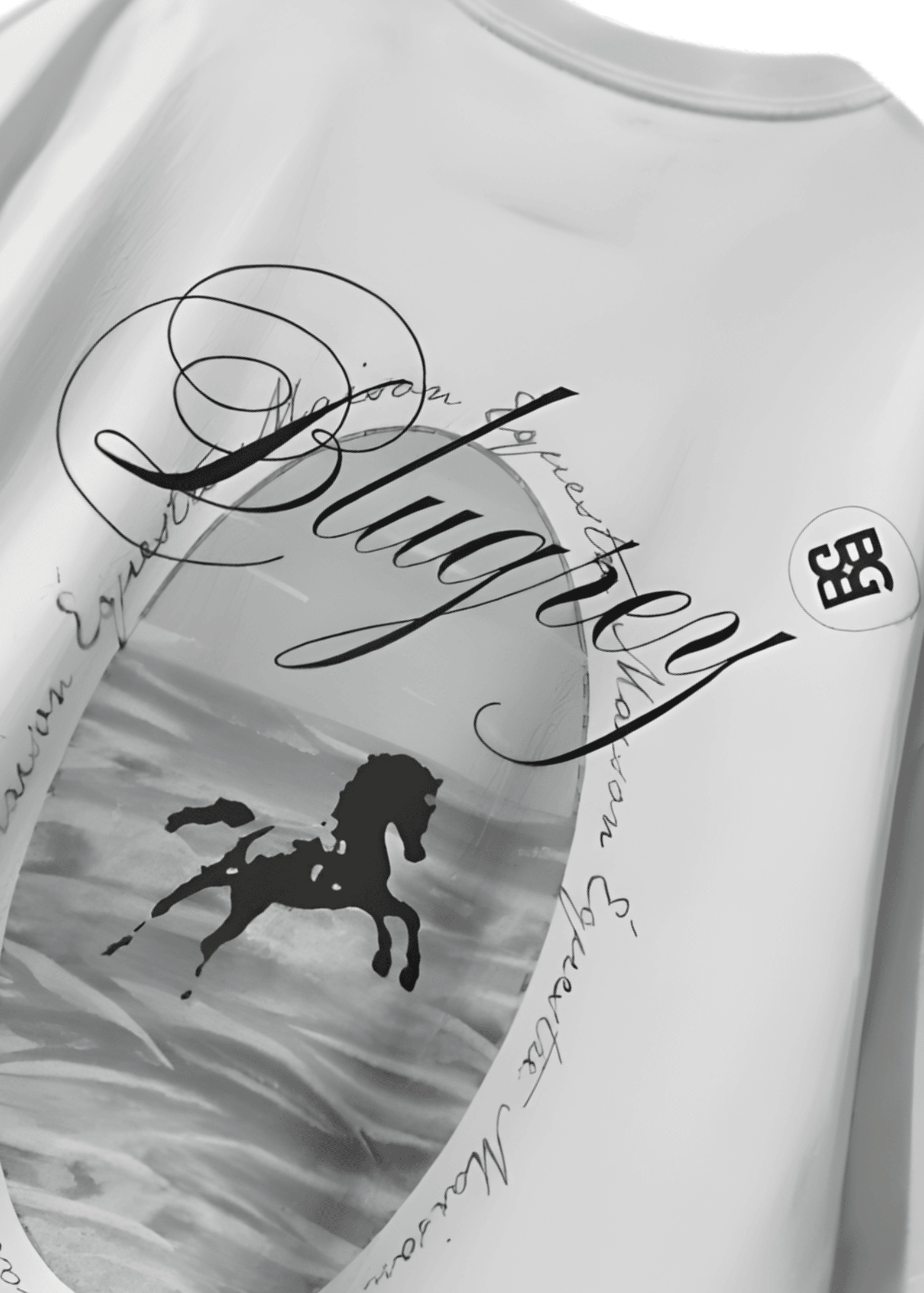 BLACK HORSE WHITE T-SHIRT