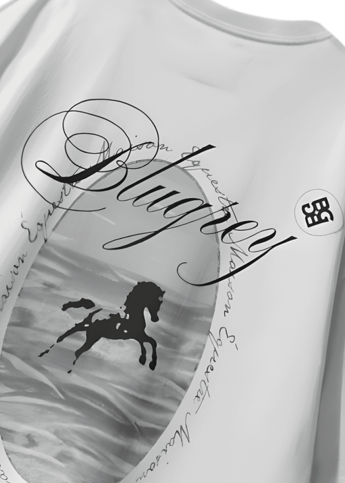 BLACK HORSE WHITE T-SHIRT