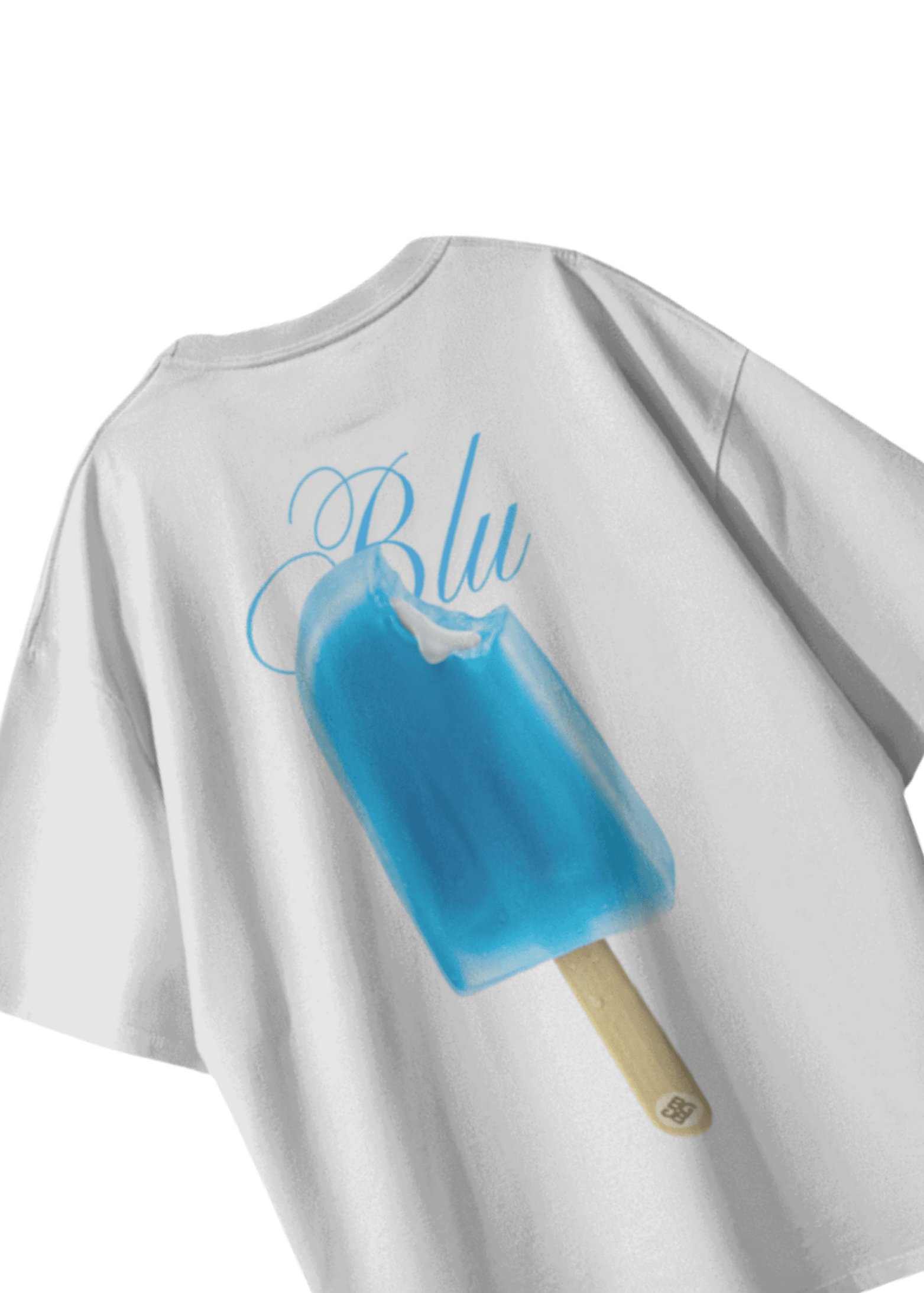 BLUE ICE CREAM WHITE T-SHIRT