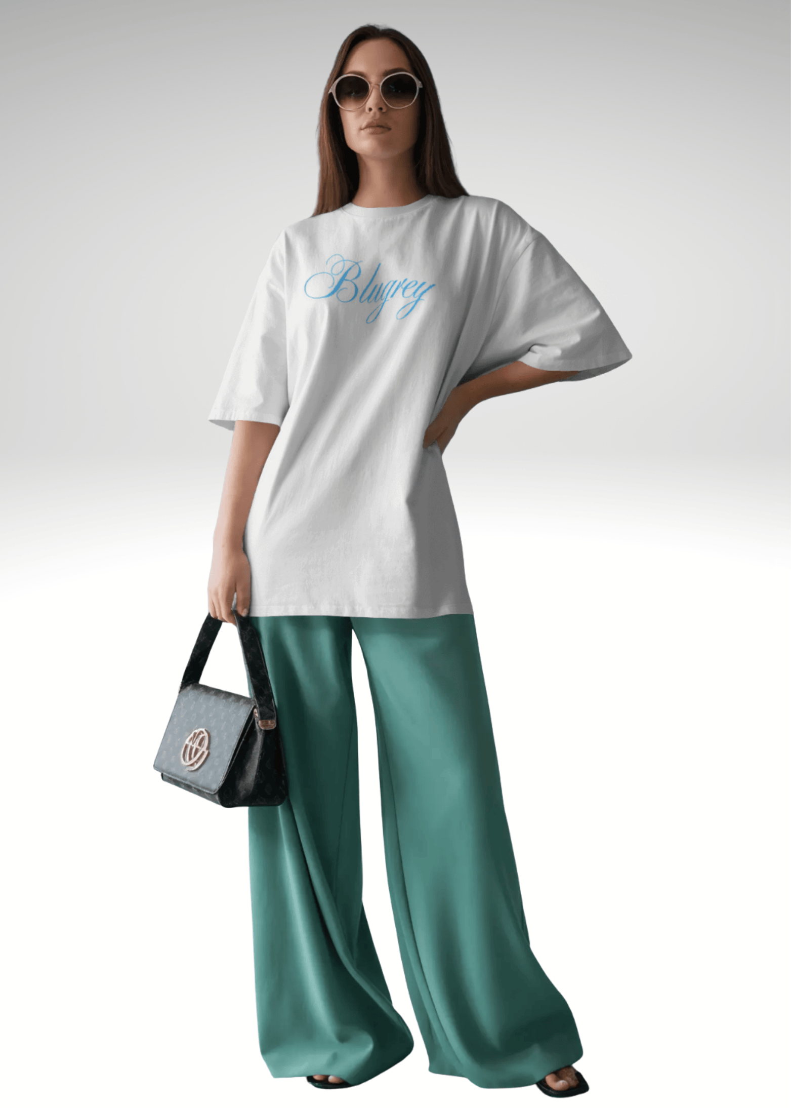 BLUE ICE CREAM WHITE T-SHIRT