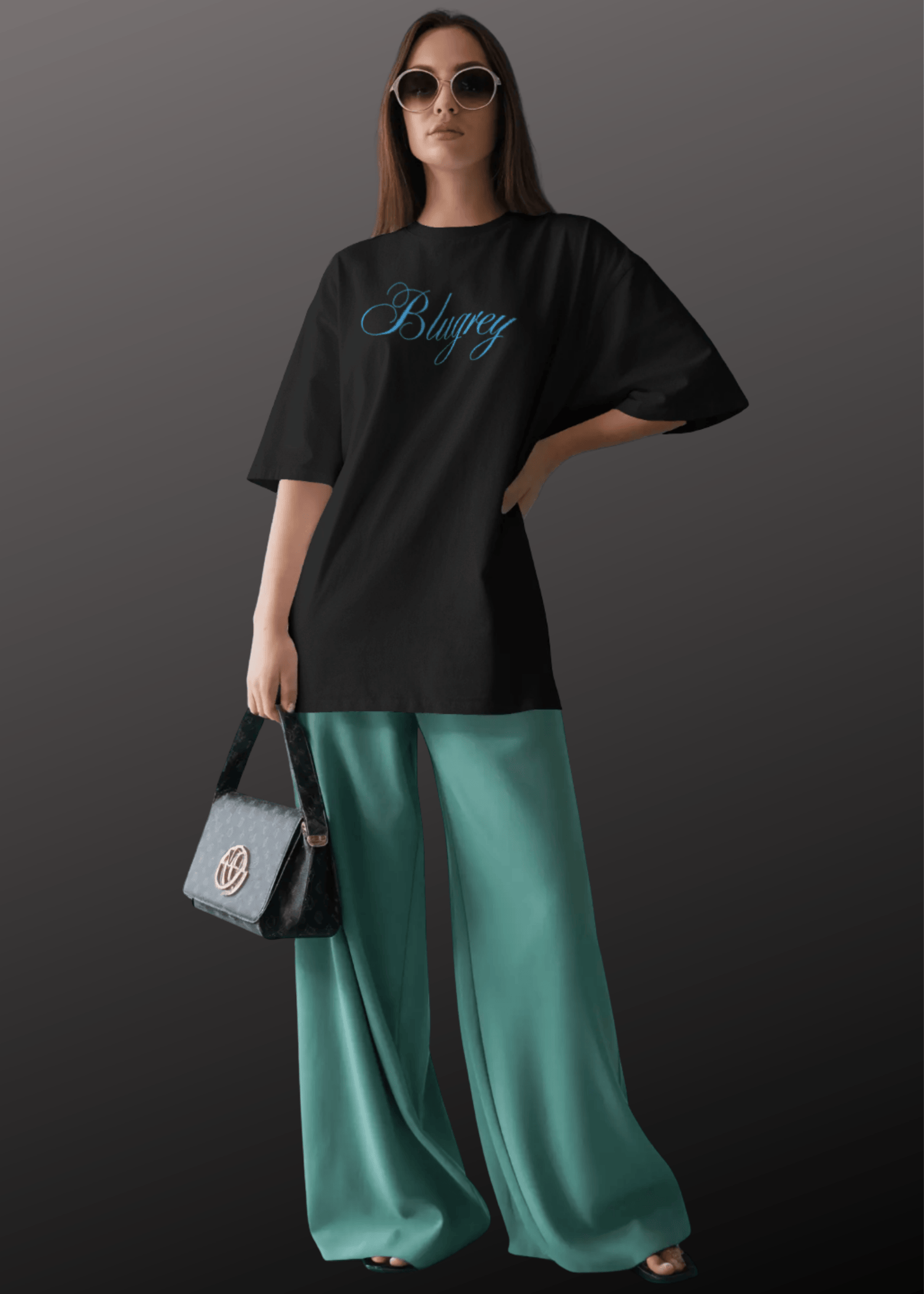 BLUE ICE CREAM BLACK T-SHIRT