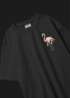 FLAMINGO BLACK T-SHIRT