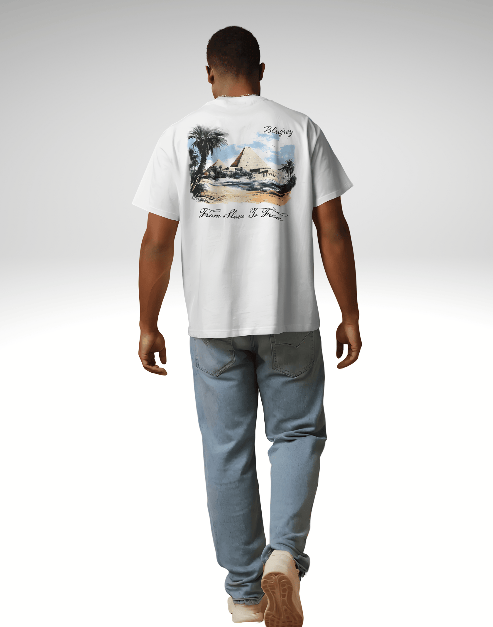 DESERT PYRAMID WHITE T-SHIRT